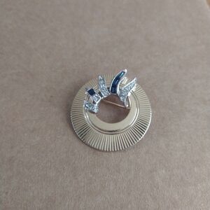 Marcel Boucher Signed 6466 Blue Baguette Brooch